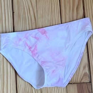 pink and purple tie dye bikini.